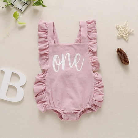 

Ovbmpzd Cute Newborn Girl Clothes Sleeveless Bodysuit Baby Items
