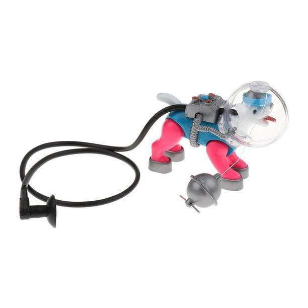 Adornos Para Acuarios Yinane Decoraciones de agua de salada Diving Dog Blue