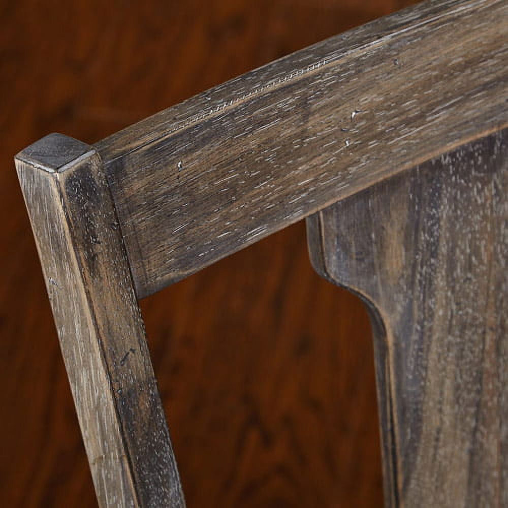 Burntwood Dining Chair, Set of 2, Weathered Grey
