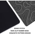 thumbnail image 4 of Black Topographic Mouse Pad,Gaming Desk Pad with Stitched Edges Non-Slip Rubber Base Extended XL Mousepad Big Desk Mat for Office Home Work(31.5x11.8 Inch), 4 of 5