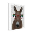 thumbnail image 2 of Fab Funky 'Donkey Red Flower Glasses Book Print' Canvas Art, 2 of 3