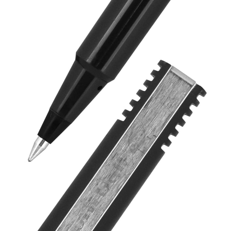  uni-ball Deluxe Roller Ball Stick Waterproof Pen, Black Ink,  Fine, Dozen : Office Products