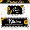 thumbnail image 2 of Sunflower Kitchen Mat Set of 2 Farm Non Slip Thick Kitchen Rugs and Mats Plaid Waterproof Anti Fatigue Mats for Kitchen Floor Kitchen Rug Runner Standing Mat, 17 x 47 Inch, 17 x 28 Inch, 2 of 6