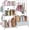 White, variant on Purse Organizer for Closet, with Bottom Drawer, Extra Large Capacity 3 Tier Handbag Storage Rack for Women, Purse Hanger and Hooks for Bag Organizer, Floor-Standing, Home, Living Room