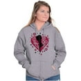 thumbnail image 4 of Betty Boop Fans Lovers Cute Heart Zip Hoodie Sweatshirt Women Brisco Brands S, 4 of 6