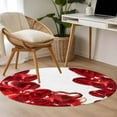 thumbnail image 5 of Valentine's Day Washable Area Rug&nbsp;3 ft Romantic Watercolor Bright Red Love Heart Balloons Soft Round&nbsp;Rugs for Living Room, Non Slip Carpet for Bedroom&nbsp;Entryway Dining Room, 5 of 9