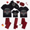 thumbnail image 3 of Elfo orgulloso miembro de la lista traviesa de Navidad, conjunto de Pijamas cortos, largos, negros, familiares a juego, 2023, 3 of 3