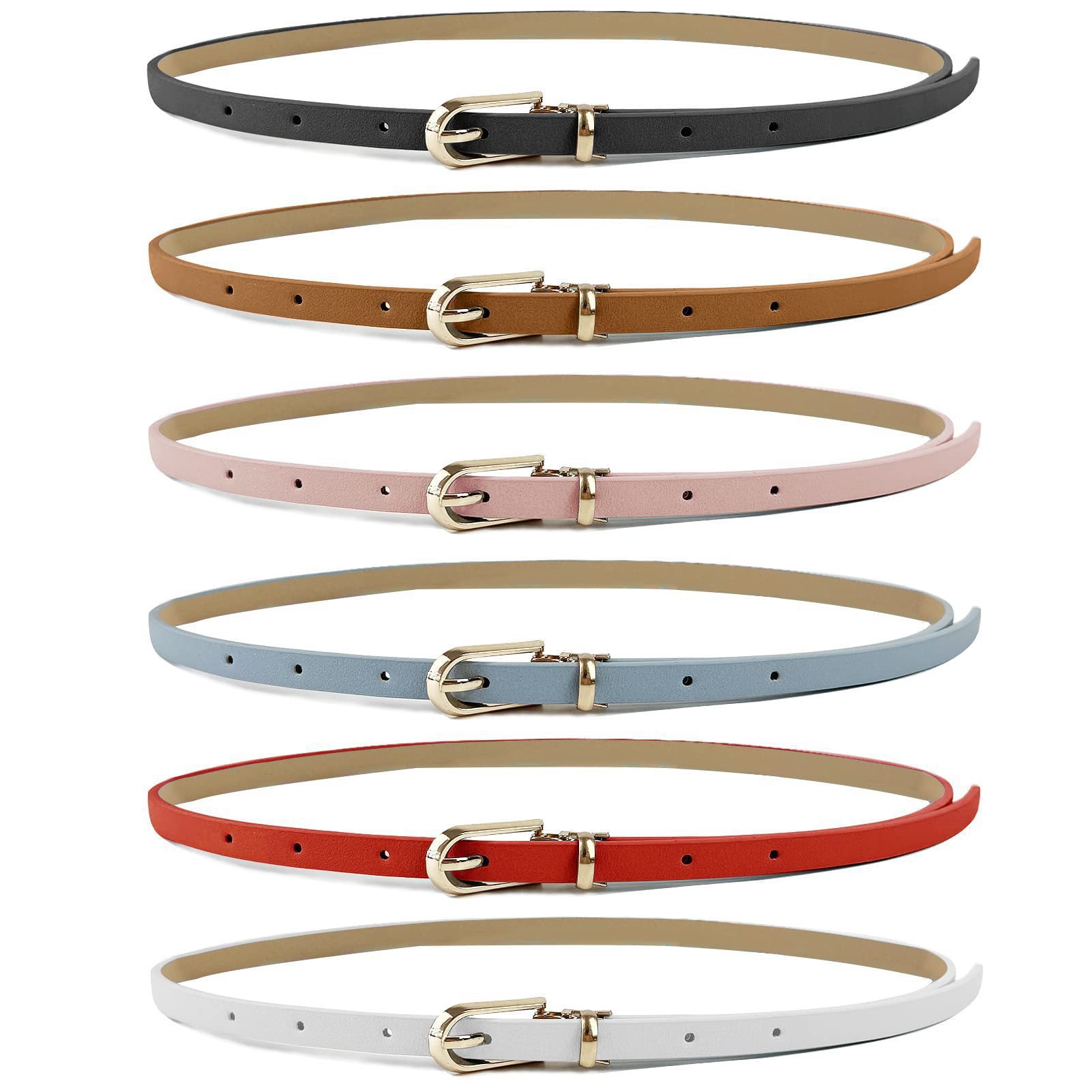 Waist Belt Xs Womens Belt 6pcs Suit Women Tight Belt Thin Belt