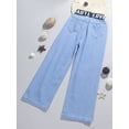 thumbnail image 2 of Girls Jeans Letter Pattern Jeans For Girls Casual Style Jeans Kid Spring Autumn Clothes For Girls 6 8 10 12 14, 2 of 6