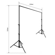 BalsaCircle Black 10 feet x 10 feet Photo Backdrop Stand Kit Studio Background Wedding Party Photo Booth