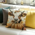 thumbnail image 3 of ZFLMY Farmhouse Fall Pillows Cover  Highland Cow Decor Throw Pillow Covers Cute Cattle in Pumpkin Maple Pillowcase Cushion Case Fall Pillow Decorative for Couch Sofa Home Home Outdoors  20x20in, 3 of 5