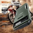 thumbnail image 4 of KOMI for Google Pixel 8a Case with 1 Screen Protector, Built-in Slide Camera Cover, Military Grade Drop Protection, Heavy Duty Rugged Shockproof Protective Phone Cover, Dark Green, 4 of 5