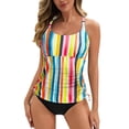 thumbnail image 1 of GPOECD Hauts de Tankini pour Femmes, Fente, Été, Sans Bas, Hauts de Bain pour Femmes, Jaune, P, 1 of 5