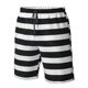 thumbnail image 4 of Balery Black And White Stripes Traje de Baño Estilo Hawaiano para Hombre, Shorts de Secado Rápido con Bolsillos-Medium, 4 of 6
