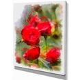 thumbnail image 2 of Red Roses on Green Watercolor - Flower Artwork on Canvas, 2 of 4
