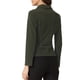thumbnail image 3 of BLAZER DE TRABAJO PARA MUJER INSPIRADOR CHIC CON SOLAPA Y MANGAS LARGAS, TRAJE BLAZER EN VERDE EJÉRCITO, TALLA XL, 3 of 6
