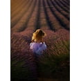 thumbnail image 2 of Hu, Mei 14x18 White Modern Wood Framed Museum Art Print Titled - A Girl Running Towards The Flower Field, 2 of 4