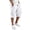 C722 White, variant on Yuncity Shorts For Mens Knee-Length Drawstring High Waist Elastic Solid Color Loose Fit Summer Comfortable Outdoor Daily Wear Men's Shorts Size L Blue