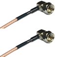 thumbnail image 1 of Câble Coaxial RG316 F Angle Mâle à F Angle Mâle RF Pigtail 6 Pieds, 1 of 3