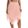 thumbnail image 3 of HAJWOH Women's Tulle Skirts High Low Layered Puffy Fairy Skirts Midi Length Irregular Tutu Skirt, 3 of 4