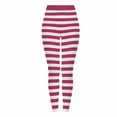 thumbnail image 4 of Women's Leggings Striped Print 4-Way Stretch Casual 2026 Trendy Holiday Athletic Pants, 4 of 5