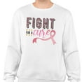 thumbnail image 2 of Fight for a Cure Sweatshirt Unisex 4X-Large White, 2 of 5
