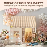 Large Kids Play Tent with Light, Cuopluber Play Tent Indoor & Outdoor, Play House with Door & Windows Toddler Tent Toys Gifts for 3,4,5,6 Year Old Girls Boys, 50 x47 x41