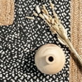 thumbnail image 3 of 4 Ft Round Black & White Cotton Jute Area Rug, Hand-Woven Farmhouse Boho Style, Durable & Pet-Friendly Rug for Living Room, Dining Room, and Bedroom, 3 of 4