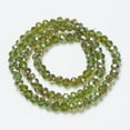 thumbnail image 2 of 10Strand Electroplate Glass Beads Strands Half Plated Rainbow Plated Faceted Rondelle Yellow Green 6x5mm Hole: 1mm about 85~88pcs/strand 16.1~16.5 inch(41~42cm), 2 of 2