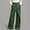 Dark Green, variant on Women's Vintage Washed Jeans Dressy Casual Button Decor Front Asymmetric Wrapped High Waist Irregular Hem Y2K Wide Leg Denim Pants Blue L