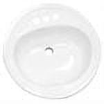 Bathroom Sink Round Steel 19 In. Bone