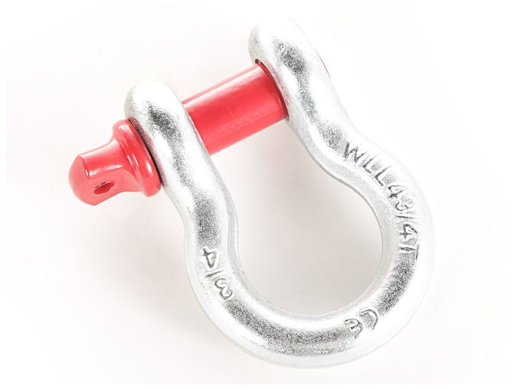 Rugged Ridge by RealTruck D-Ring Shackle Kit | 7/8", Red, Steel, Pair | 11235.13