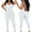 White, variant on Idoravan Women's Plus Size Tops Clearance Womens Sleeveless Backless Waist Closing Jumpsuit Solid Color High Waist Tight Sports Yoga Jumpsuit