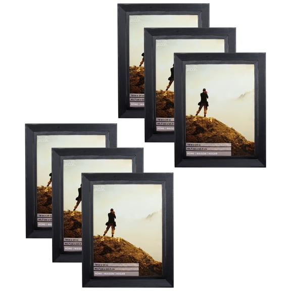 Studio Decor Black Angled 18" x 24" Frame, Home, 6 Pack