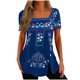thumbnail image 2 of Puntoco moda mujer casual impresión blusa manga corta camiseta verano botón tops liquidación Puntoco Puntoco-2684, 2 of 6