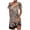 6-Gray, variant on Ladies Dresses Casual Women's Fashion Comfortable Casual Ethnic Short Sleeve Round Neck Print Dress