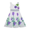 thumbnail image 1 of Girls Dress Princess Purple Rose Flower Garden Party 7, 1 of 4