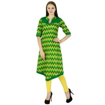 Indian Printed Bollywood Kurta Women Ethnic Kurti Cotton Top Tunic Dress