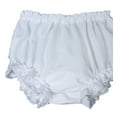 thumbnail image 4 of Baby Girls White Elastic Bloomer Diaper Cover with Embroidered Eyelet Edging, 4 of 4