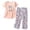 A-Red271, variant on Women's Pajama Set Short Sleeve Crew Neck Owl Print Top And Elastic Waist Pants Lightweight Cute Loungewear Pajamas