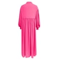 thumbnail image 5 of Women's Casual Long Sleeve Buttoned Loose Solid Color Long Version Shirt Dress Women S Summer Dress Shirt Dress with Belt Dress Ruffles Women Dress Sleeveless Summer Business Clothes for Women Womens, 5 of 5