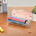 thumbnail image 7 of Plastic Pencil Box Large Capacity Pencil Boxes Clear Boxes with Snap-Tight Lid Stylish Office Supplies Storage Organizer Box Autumn Leaves Falling, 7 of 7