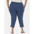 thumbnail image 3 of JMS Just My Size by Hanes Women's Plus Snap Hem Pull On Cropped Pants, 23" Inseam, Sizes 0X-4X, 3 of 5