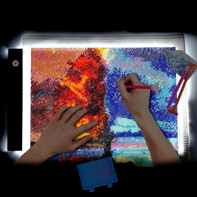 Cuadros Decorativos Herramientas de pintura de diamantes 5D Caja de luz A4 LED Lámpara Pad Mosaico Pegamento Pen Pin Kit Sywqhk Nuevos Originales