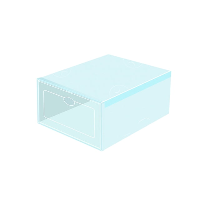 Leodye 1PCS Transparent Plastic Shoe Box Drawer Type Shoe Organizer Stackable Storage Box for Shoe Rack Closet and Home Organization -5.51×9.45×12.83in