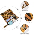 thumbnail image 4 of 2 Pack Wet Dry Bags,Classic Tiger Stripes Waterproof Reusable Dual Zipper Bags for Swimwear, Gym Clothes, Toiletries, Baby Diapers, 4 of 8