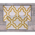thumbnail image 2 of Saffron Fabs  100% Cotton 2-Piece Quatrefoil Bath Rug Set Yellow and White, 2 of 4