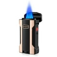 thumbnail image 3 of Torch Lighter 4 Jet Flame Butane Cigar Lighter with 2 Cigar Punch Refillable, 3 of 7