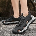 thumbnail image 4 of YOURDIARY Mens Comfort Outdoor Sport Sandals Closed Toe Hiking Walking Beach Water Shoes, 4 of 8