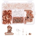 thumbnail image 1 of 1 Set of Office Paper Clips Decorative Thumb Tacks Multi-function Binder Clips Office Supplies, 1 of 9
